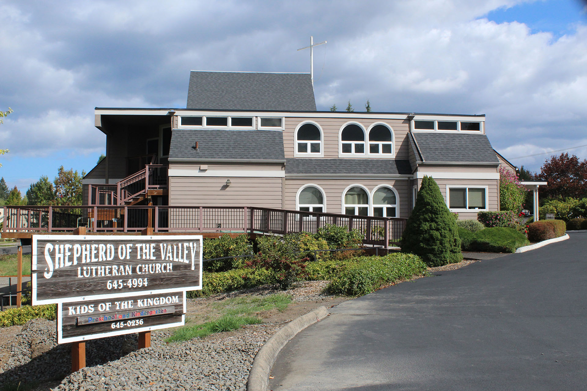 exterior view of the Shepherd of the Valley church